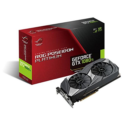 美品 ASUS ROG POSEIDON GTX1080Ti グラフィックボード 水冷ヘッド搭載で本格水冷化が可能な空冷＋水冷のハイブリッドGPU